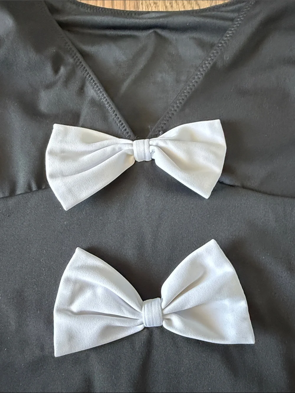 Caroline Constas Black One-Piece Swimsuit with White Bows